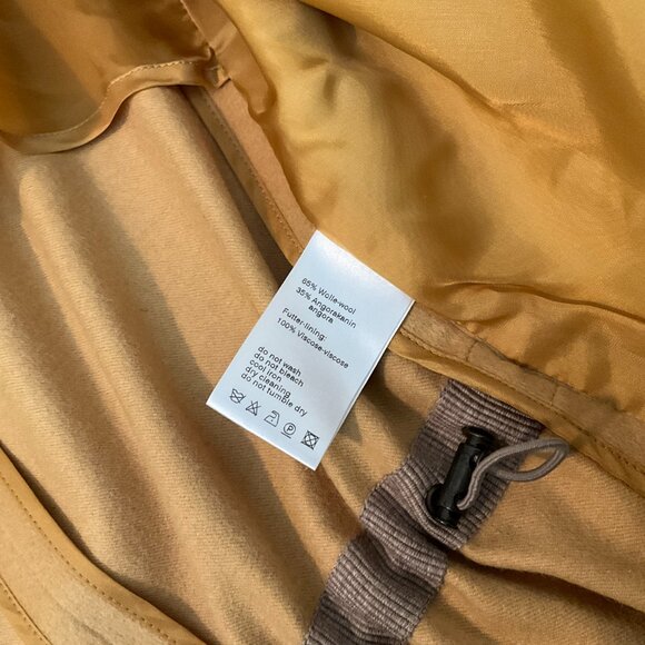 Luxury Akris Punto Women's Wool‎ & Angora Caramel Blazer Jacket Size 6 - Picture 4 of 9